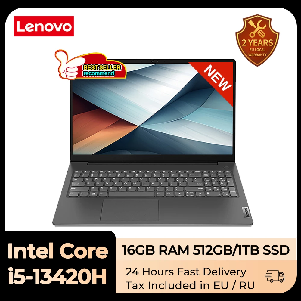 Laptop Lenovo V14 2023 Intel Core I5-13420H Intel Uhd Graphics Ram 16Gb Ddr4 512Gb Ssd Pc Notebook Da 14 Pollici