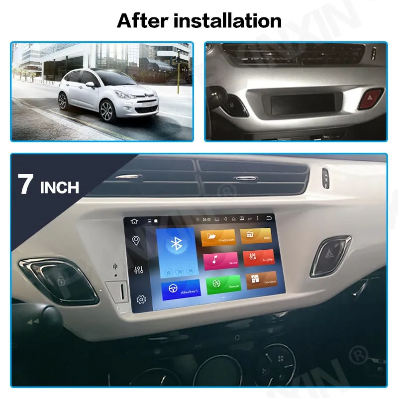 Android 9 Auto Per Citroen C3 Ds3 2010 - 2017 Navigazione Gps Multimedia Lettore Video Carplay Autoradio Ricevitore Stereo Unità Principale