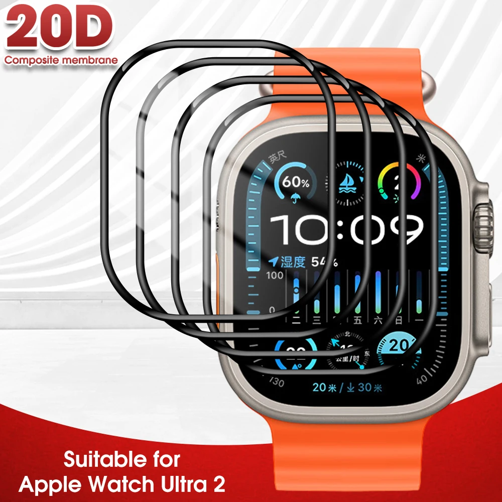 5-1 Pz Proteggi Schermo Per Apple Watch Ultra 2 Smartwatch Hd Full Cover Pellicole Protettive Per Apple Watch Ultra 2 49Mm