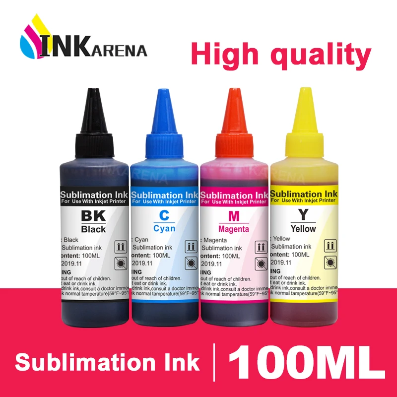 Inchiostro A Sublimazione Inkarena 100Ml Per Stampante Epson Workforce Wf-2630 Wf-2750 Wf-2760 Wf-2850 Wf-2860 Wf-3520 Wf-3540 Wf3610 Wf7010