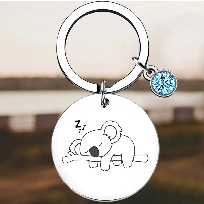 New Sleeping Koala Portachiavi Anello Koala Bear Regalo Portachiavi Ciondolo Koala Lover Gift