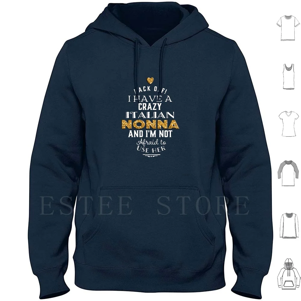 Felpe Con Cappuccio Nanna Italiana Manica Lunga Italia Italiano Italia Italia Manica Lunga Italia Baseball Italia