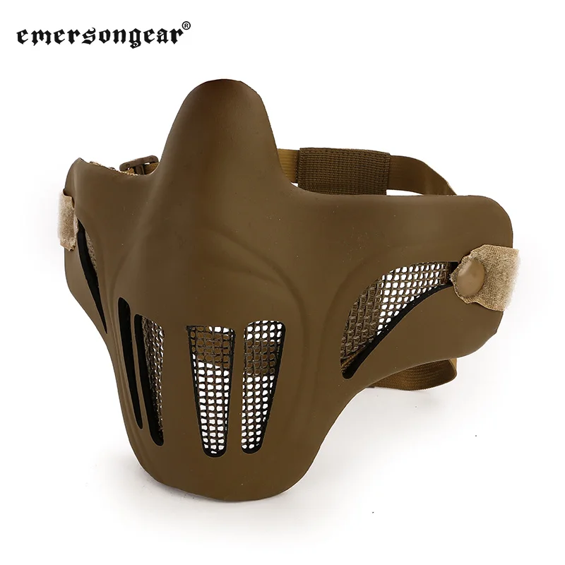 Emersongear Tactical Ghost Recon Style Mesh Face Mask Mezzo Equipaggiamento Protettivo Copricapo Softair Caccia Sport Escursionismo Ciclismo All'Apert
