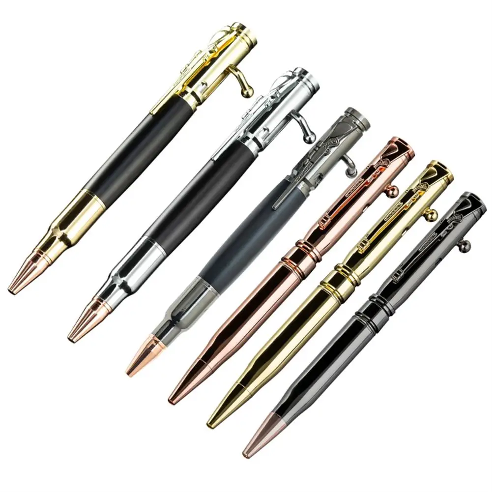 1 Pc 1.0Mm Bolt Action Pen Penna A Sfera Multifunzionale In Metallo Per Studenti Insegnante Manager Avvocato Professor Dropshipping