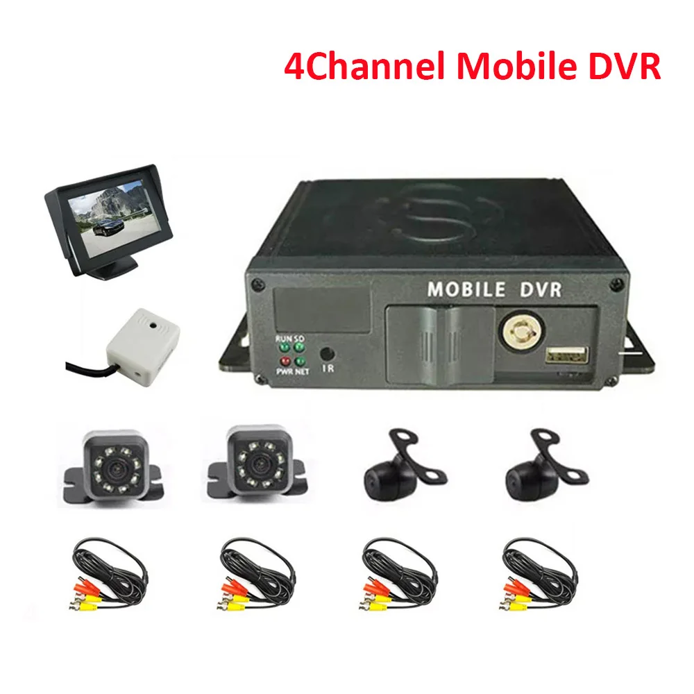 Taxi Black Box 4 Canali Automotive Dvr 4 Telecamere Sistema Di Telecamere Di Sicurezza Per Veicoli 4 Mini Telecamere Dvr Per Auto Da Allenamento Di Gu