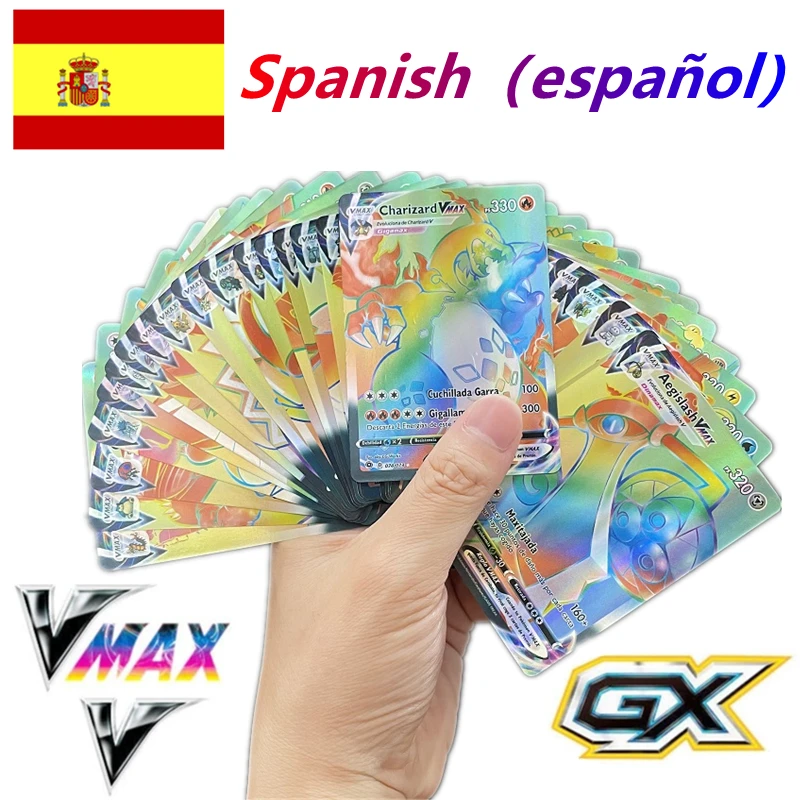 Versione Spagnola Pokemon Card Gx Vmax Tag Team Tcg Evolzioni Carta Pokemon Transazione Raccogli Giochi Carta Collezionabile Carta Tascabile