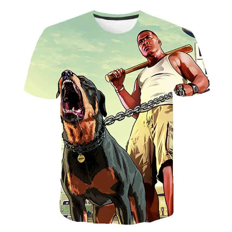 2023 Estate Manica Corta Ragazza Top T-Shirt Abbigliamento Per Bambini Gta5 T-Shirt Grand Theft Auto Game Gta5 T-Shirt Abbigliamento Ragazzo 6Xl
