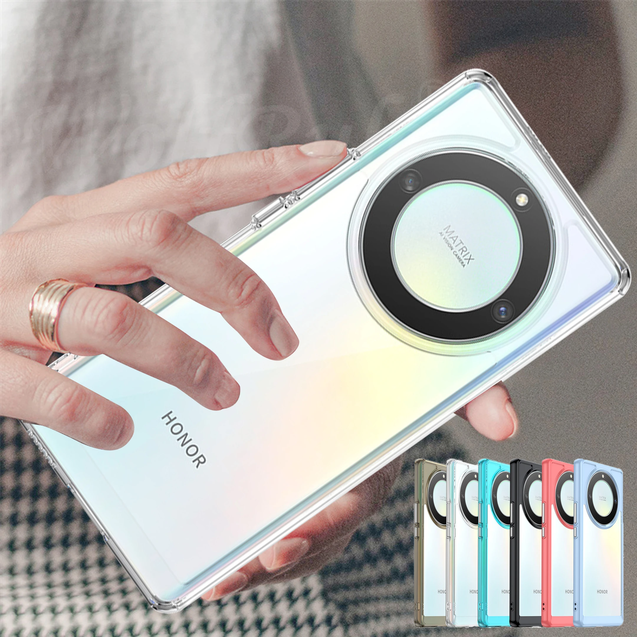 For Honor Magic 5 Lite 5G Case Cover Honor Magic 5 Lite 5G Capas Transparent Colour Clear For Fundas Honor Magic 4 5 Lite X9A 5G