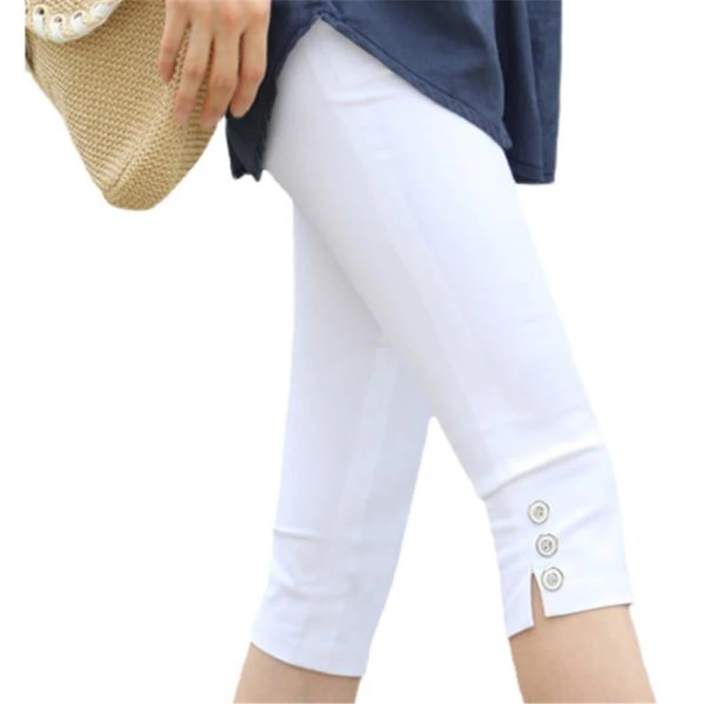 Pantaloni Estivi Al Ginocchio Da Donna Capris Pantaloni Traspiranti Sottili Pantaloni Da Donna Elasticizzati A Vita Alta Pantalons