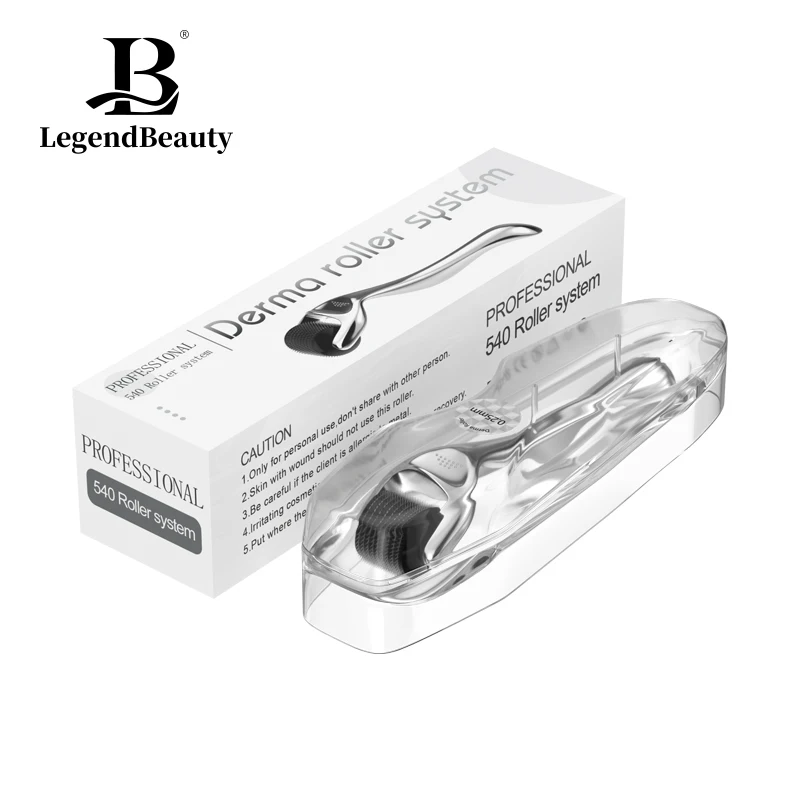 540 Derma Roller Cura Del Viso Beauty Acne Roller Microneedle Therapy System Rulli Derma Argento Più Popolari