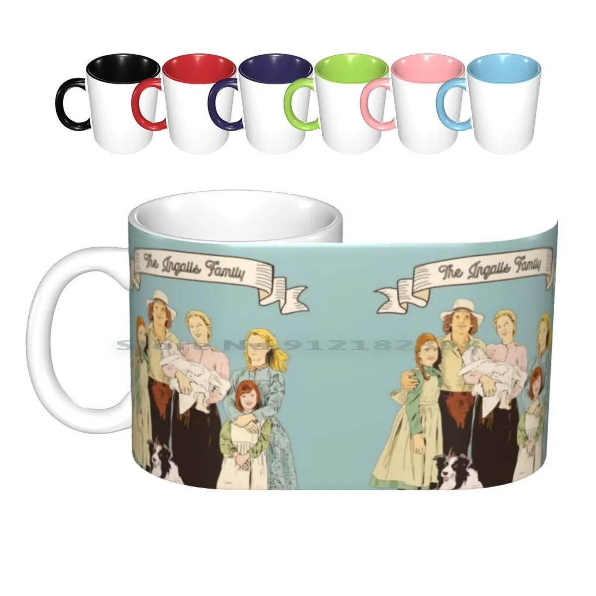 Colorful The Ingls Family In The Little House On The Prairie Tazze In Ceramica Tazze Da Caffè Tazza Da Tè Al Latte La Piccola Casa Sulla