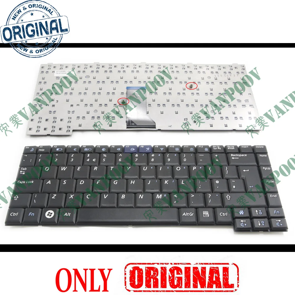 Nuovo Notebook Tastiera Del Computer Portatile Per Samsung Np R458 R410 R403 R408 R453 Nero Uk Inglese Gb Versione-V072260Bk1