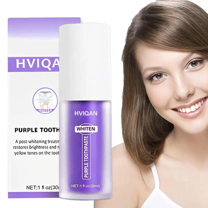 V34 Dentifricio 30Ml Denti Viola Dentifricio Bianco V34 Correttore Di Colore Dentifricio Rimozione Intensiva Delle Macchie Colore Dei Denti Orali