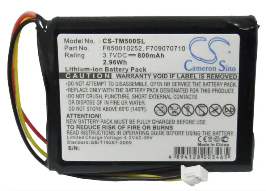 Cameron Sino 800 Mah Batteria Per Tomtom Nvt2B225 One 3Rd Edition Dach Europa Iq Iq Routes Regional S4L V3 V5 Xl Dach Tml Rider