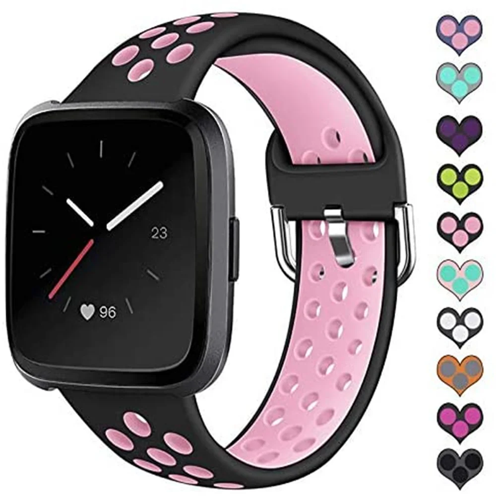 Adatto Per Fitbit Versa 2 Accessorio Cinturino Fitbit Versa Morbido Silicone Sport Cinturino Bicolore Fitbit Versa 2 Cinturino Di Ricambio