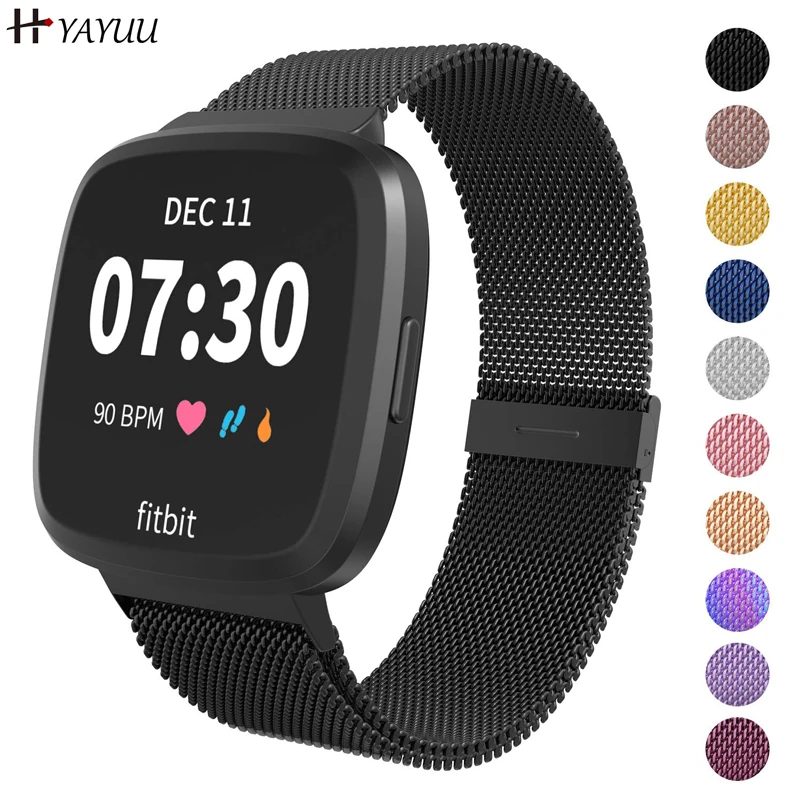 Yayuu Cinturino In Metallo Per Fitbit Versa 2 / Fitbit Versa / Fitbit Versa Se / Fitbit Versa Lite Cinturino Di Ricambio In Acciaio Inossidabile