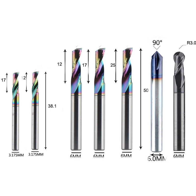 Dreanique Millennium Mill End Mill Starter Set 7 Pz/Pacco
