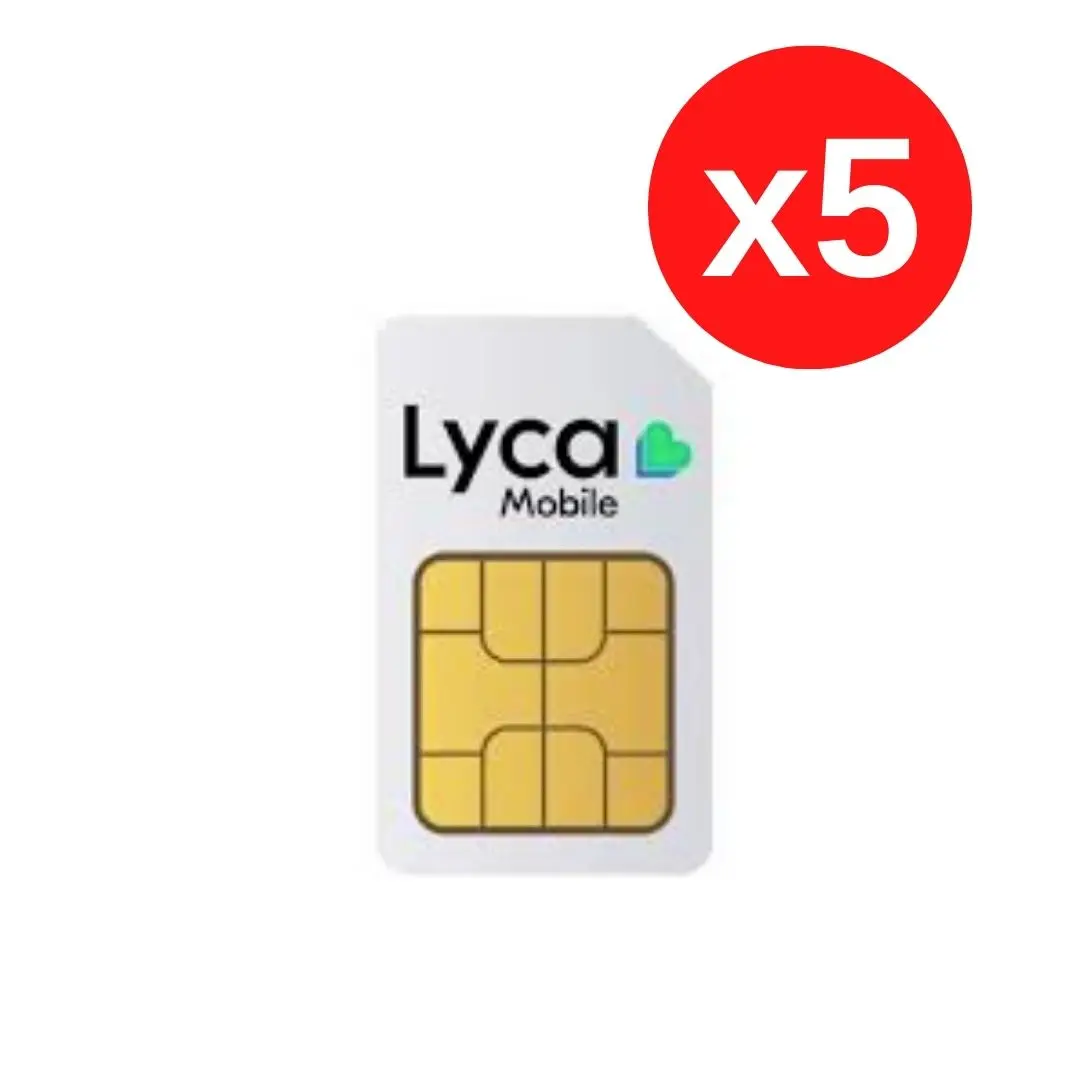 Lyca Sim Card X 5 Pezzi England Sim Lyca Uk Sim Card Regno Unito Simcard