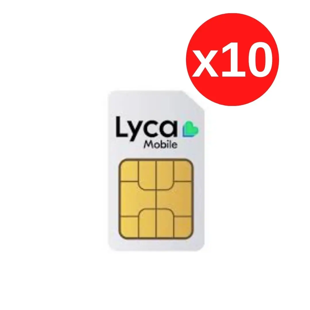 Lyca Sim Card X 10 Packs England Sim Lyca Uk Sim Card Vendite All'Ingrosso Regno Unito Simcard