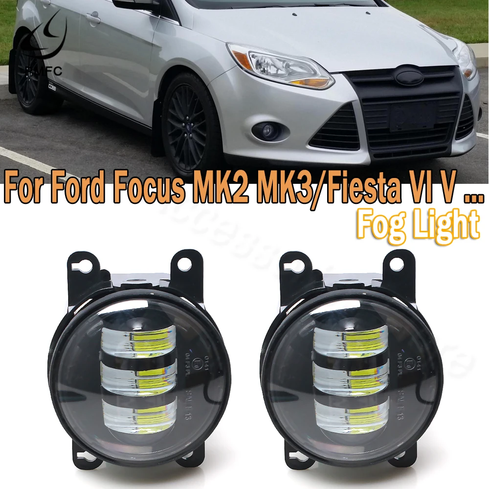 Pmfc Led Fendinebbia Gruppo Fendinebbia Per Ford Focus Mk2 04-10 Mk3 11-15 Fiesta V 01-08 Fiesta Vi 08-15 Fusion Estate Ju
