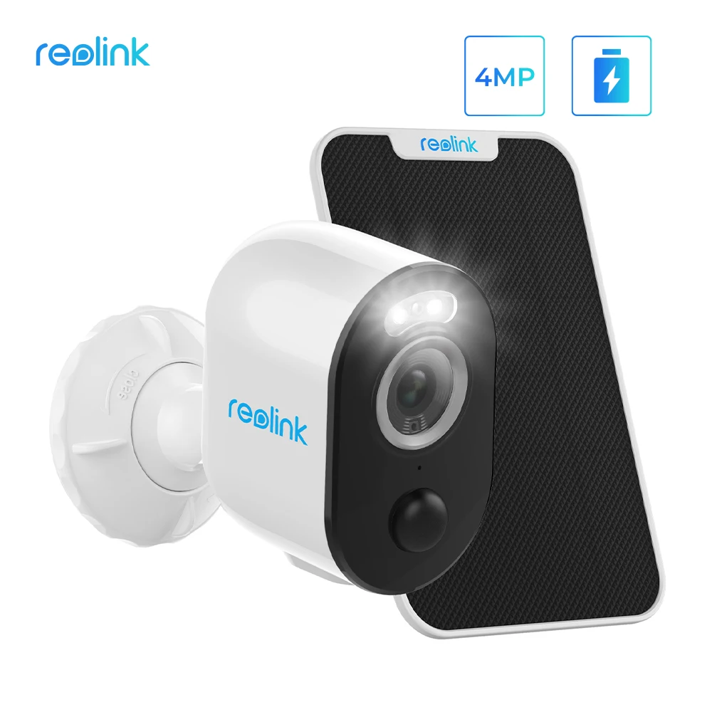 Reolink Argus 3 Pro 4Mp 2.4G/5Ghz Wifi Camera Human/Car Detection Audio A 2 Vie Visione Notturna A Colori Smart Home Solar/32Gb/128Gb Sd