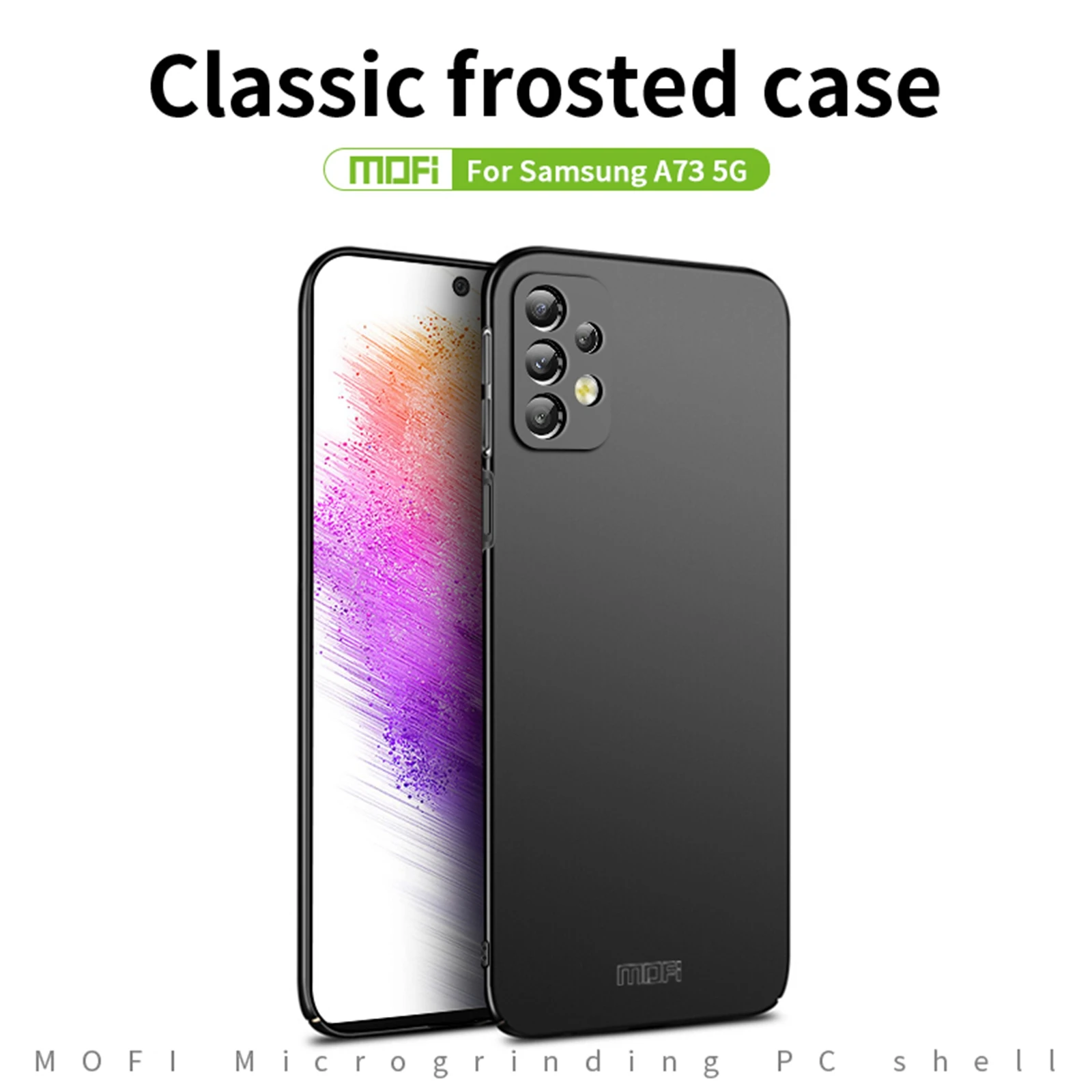 Mofi Full Cover For Samsung Galaxy A73 5G Case Cover Slim Hard Pc Back Cases For Samsung A73 5G Phone Cases Shell