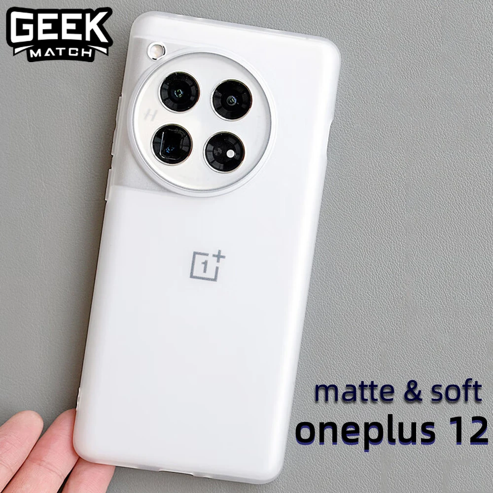 Custodia Opaca Per Oneplus 12 Custodia Oneplus 12 Custodia Antiscivolo Tpu Silicone Nero Morbida Custodia Protettiva Ultra Sottile Slim Coque Oneplus 
