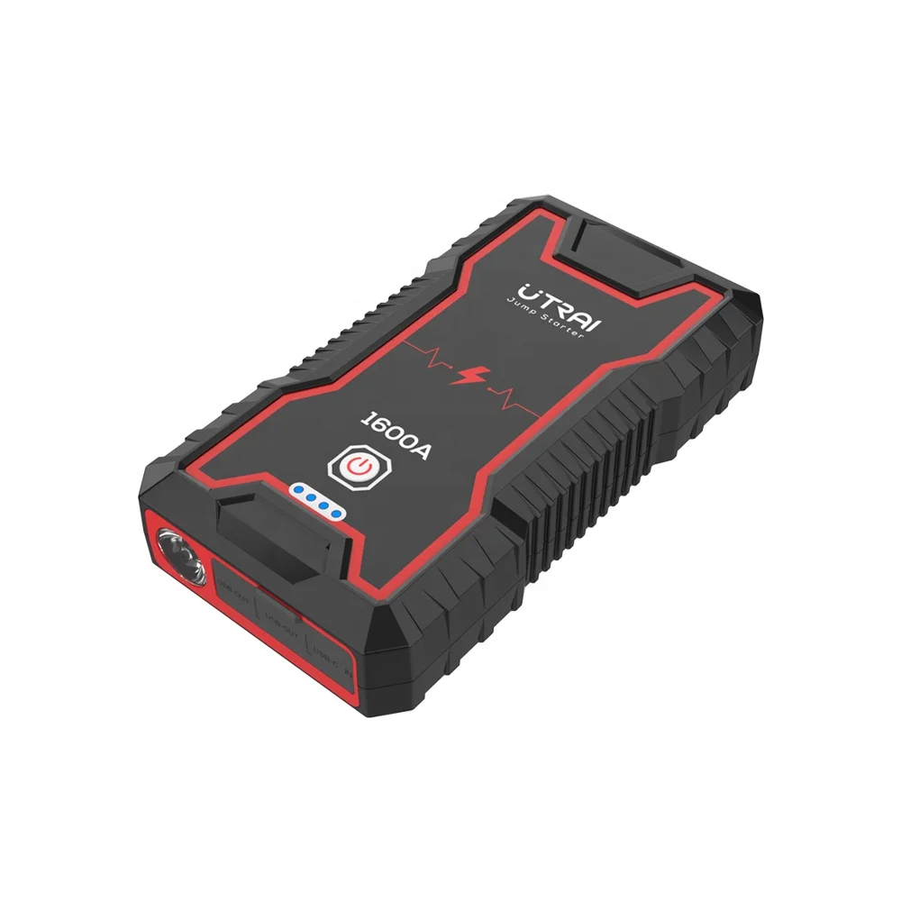 Utrai Portatile Powerbank Car Jump Starter 12V 1600A 16000Mah Con Martello Di Sicurezza Strumento Di Emergenza Booster Power Pack