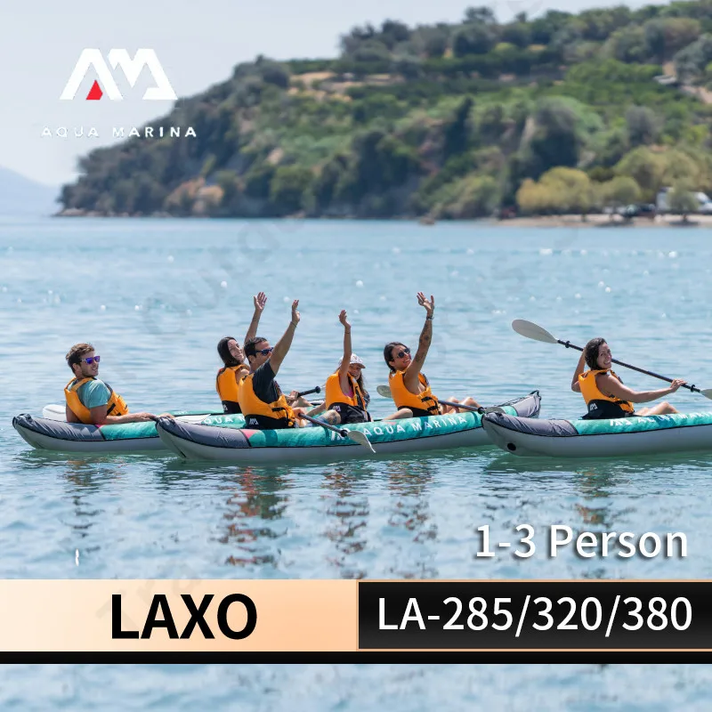 Aqua Marina Laxo 1-3 Persone Kayak Famiglia Drift Sport Acquatici Canoa Gommone Pvc Con Pagaia 285 X9 0Cm/380X90Cm