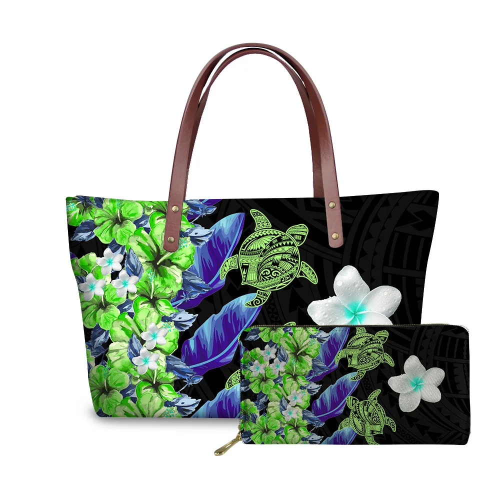 Tartaruga Polinesiana Modello Floreale Borsa Moda Casual Portafogli E Borse Donna Nuova Borsa A Tracolla Grande 2022 Borsa Da Donna