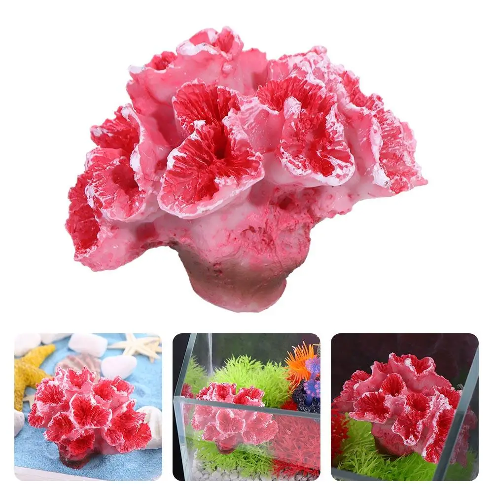 Betta Reef Hiding Fish Hideaway Rock Coral Artificial Coral Fish Tank Decoration Aquarium Landscape Coral Fish Tank Ornament