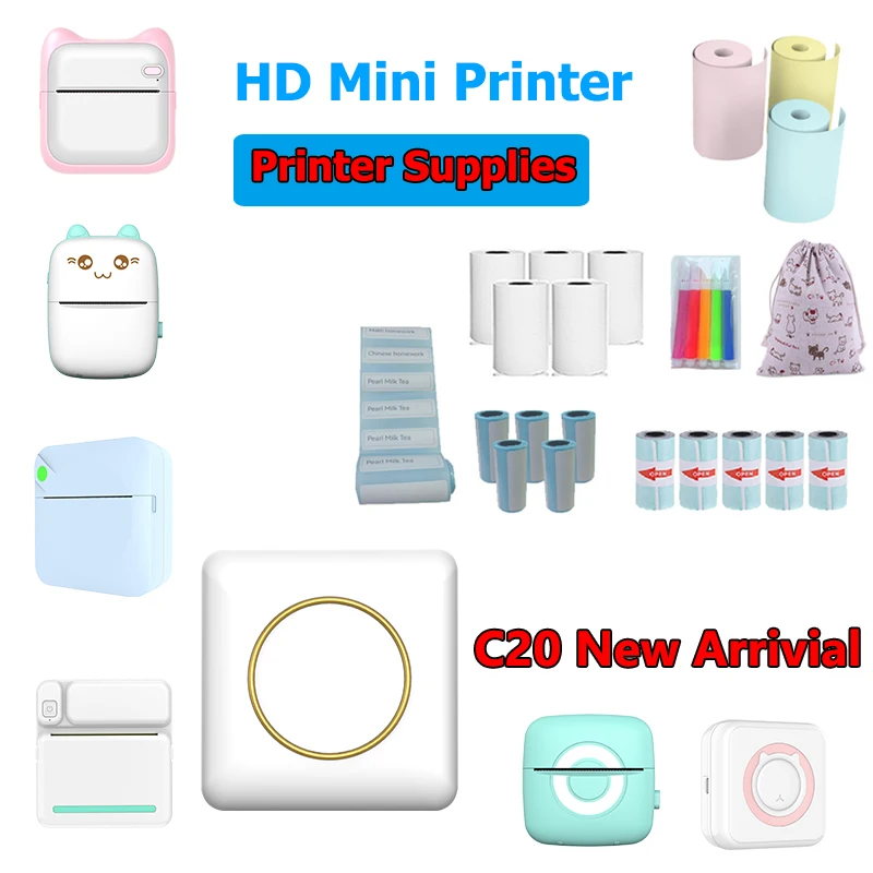 Adesivo Stampante 2D Portatile Foto Mobile Mini Etichetta Autoadesiva Termica Impresoras Stampanti Macchine Per Le Piccole Imprese