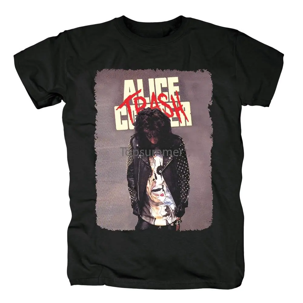 Cestino Alice Cooper Album Cover Hard Rock Heavy Metal Menblack T Shirt