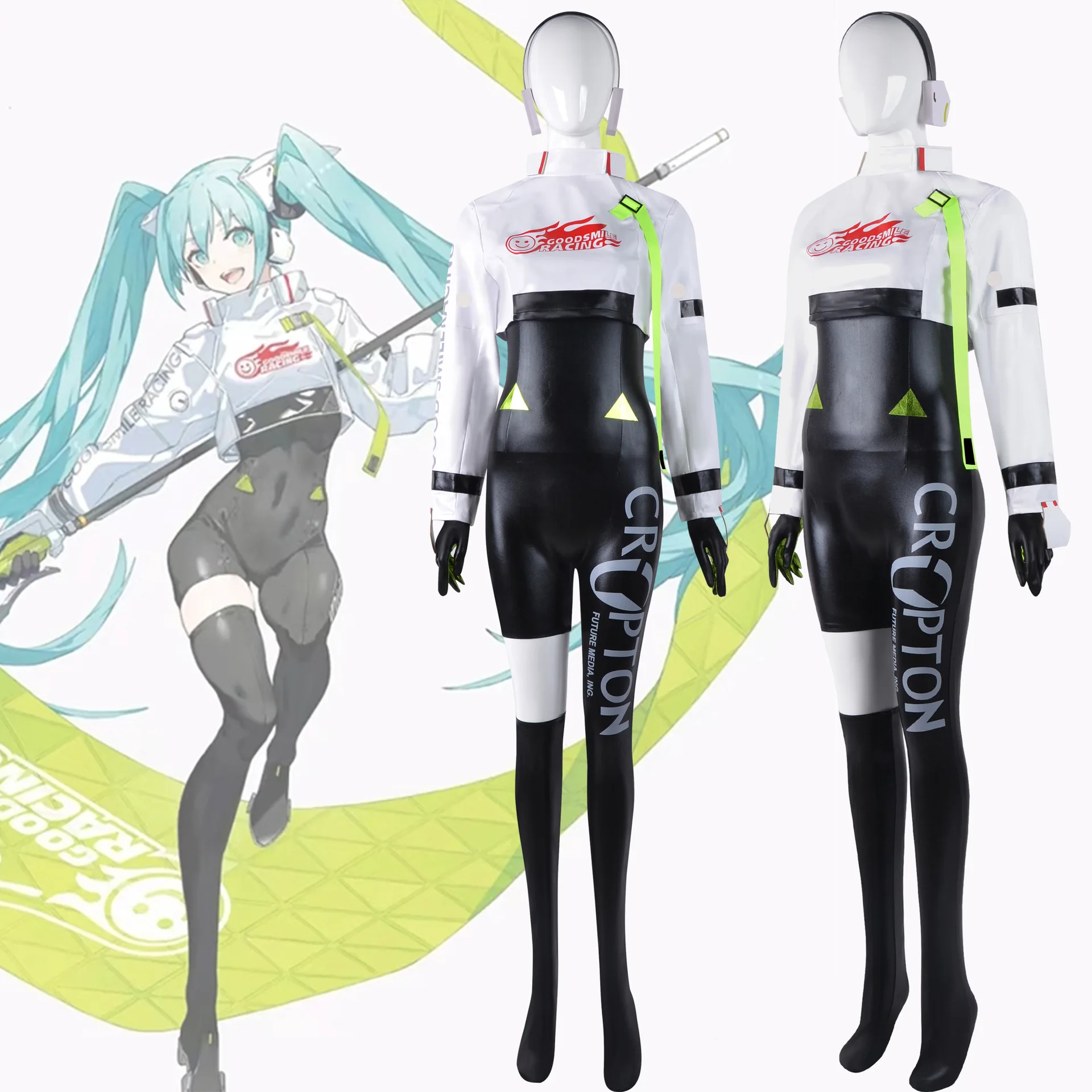 Costume Da Corsa Miku Cosplay Gt Project Miku Race Girl Cosplay Racing Suits Costume Miku E Parrucca Cosplay