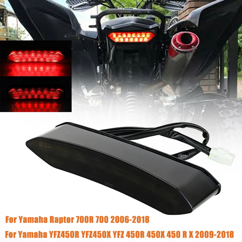 1Pc Smoked Shell Atv Tail Light Led Brake Light For Yamaha Raptor 700R 2006-2018/Yamaha Yfz450R 2009-2018