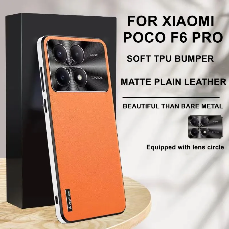 Custodia Di Marca Di Fascia Alta Per Xiaomi Poco F6 Pro Custodia Posteriore In Pelle Opaca Per Xiaomi Poco F5 Pro 14 13 12 Pro Cover Paraurti Coques