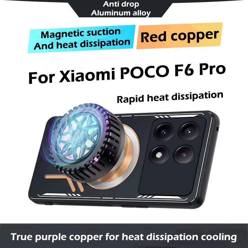 Nuova Custodia Per Armatura Di Raffreddamento Magnetica Per Xiaomi Poco F6 Pro Cover Per Dissipazione Del Calore In Rame Antiurto Per Xiaomi Poco F6 F