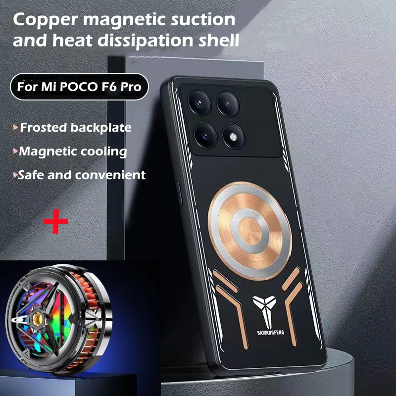 Custodia Di Raffreddamento Per Xiaomi Poco F6 Pro Copertura Di Dissipazione Del Calore In Alluminio Rame Per Xiaomi Poco F5 Pro Protezione Radiante Ba