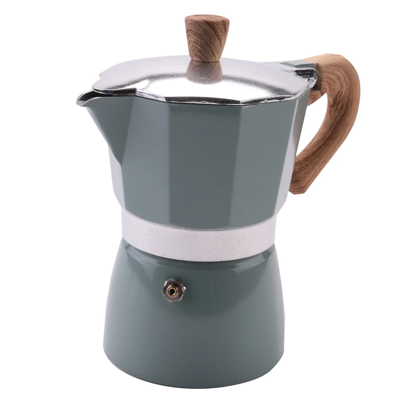 Vendita Calda Stovetop Espresso Maker,3 Tazza Da Caffè Espresso Moka Pot-Macchina Da Caffè Cubana Manuale Premium Moka Espresso Italiano