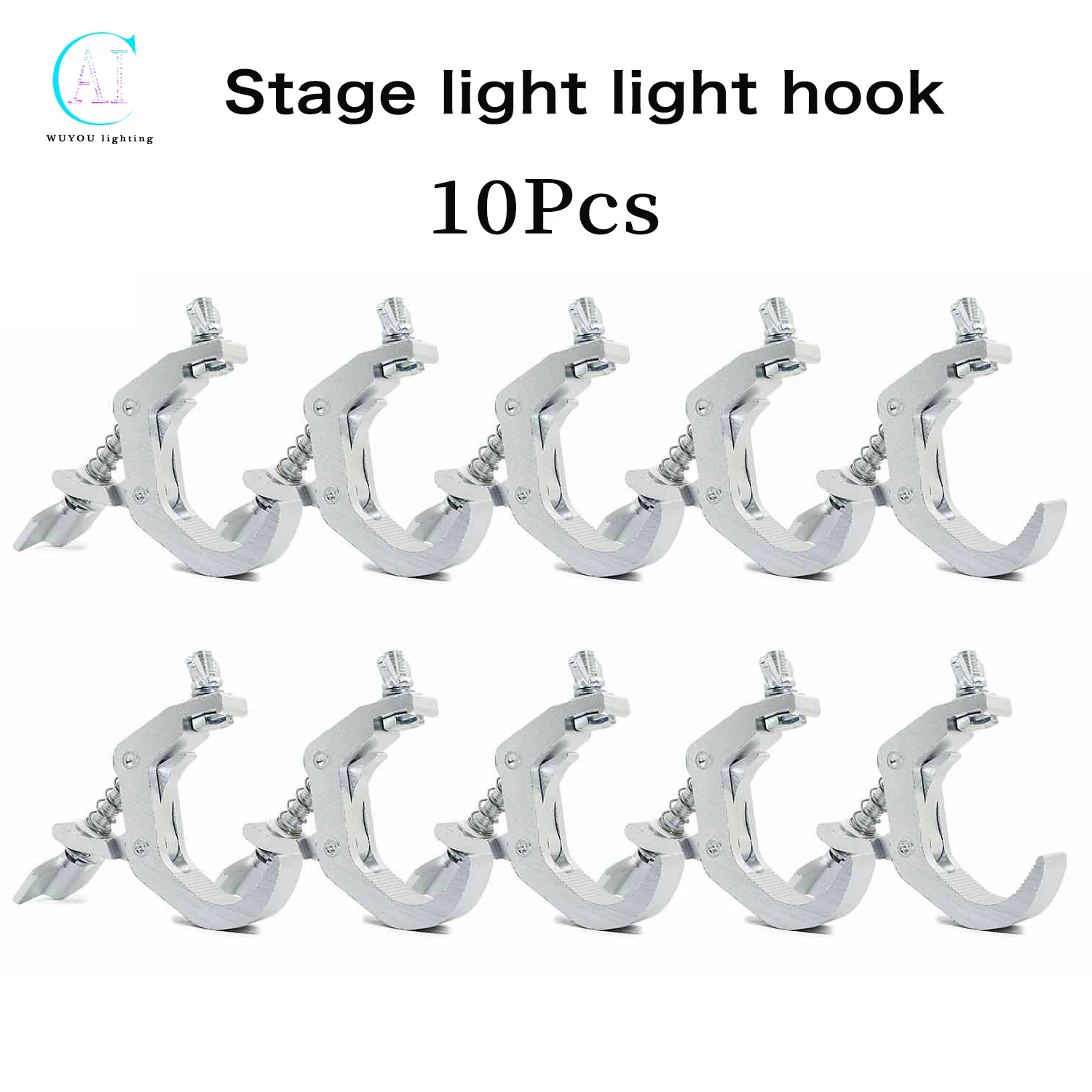10 Pz/Lotto Alluminio Stage Light Hook Led Par Light Hook Club Truss Professional Disco Dj Stage Light Clip
