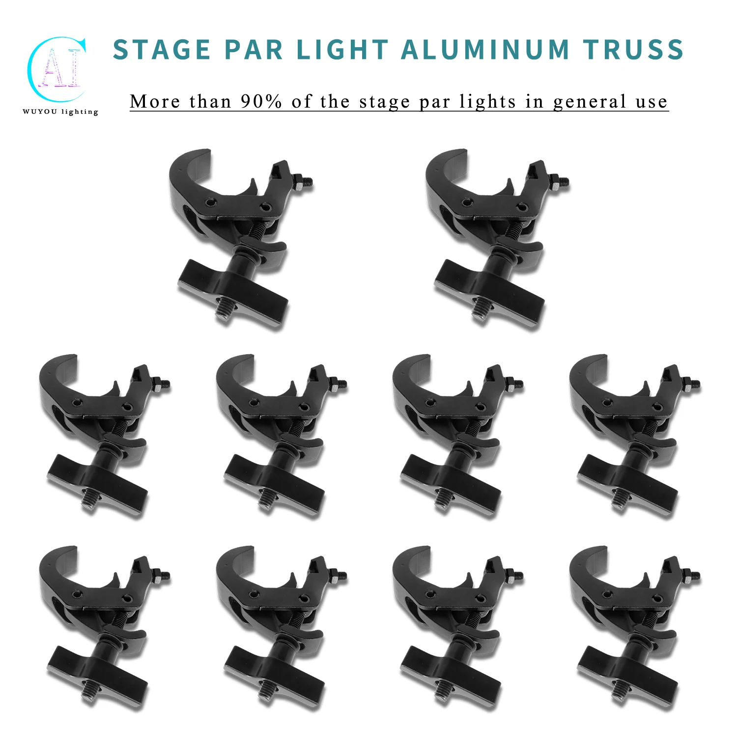 10 Pz/Lotto Alluminio Stage Light Truss Led Par Light Hook Attrezzatura Da Palcoscenico Professionale Dj Club Hook Light Stand