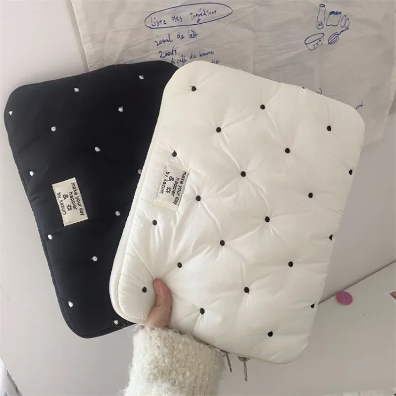 Custodia Per Tablet Da 11/13/15 Pollici Simplicity Custodia Per Tablet Con Ricamo Di Colore Bianco Nero Per Accessori Per Tablet Xiaomi Huawei Cute