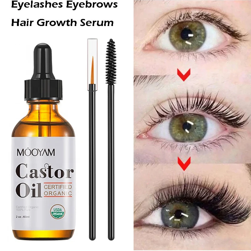 Olio Di Ricino Biologico Olio Di Ricino Non Raffinato Spremuto A Freddo Naturale Puro Al 100% Per Ciglia, Sopracciglia, Capelli E Pelle