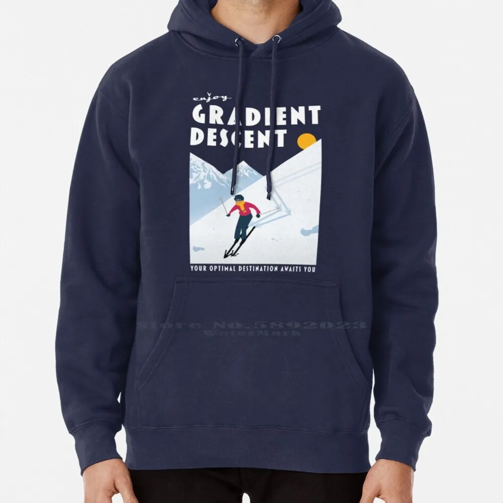 Enjoy Gradient Descent Felpa Con Cappuccio Maglione 6Xl Cotton Ml Machine Learning Computer Science Data Science Statistics Programmazione Profonda
