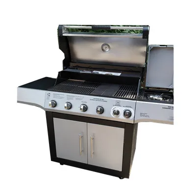 5 Fuochi Char Broil Barbecue Grill Propano Gas Bbq Con Bruciatore Laterale Carrello Carrello Carrello Carbone Bbq Grill All'Aperto