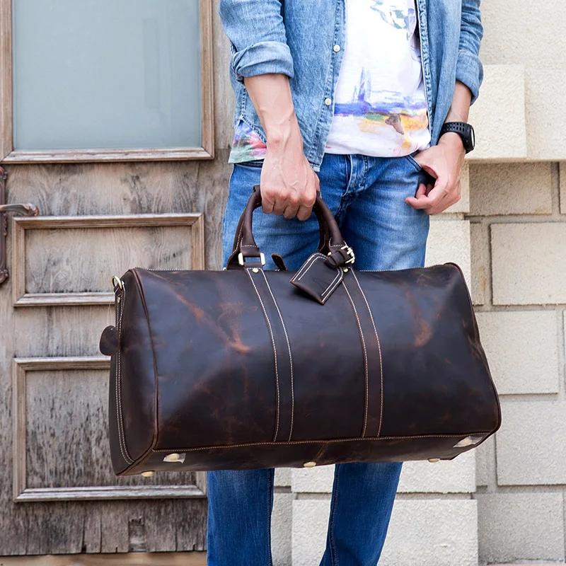Borsa Da Viaggio Vintage Da Uomo In Vera Pelle Borsa Da Viaggio Borsa Da Viaggio Grande Da Uomo Borsa Da Viaggio In Pelle Di Mucca Bagaglio A Mano Bor