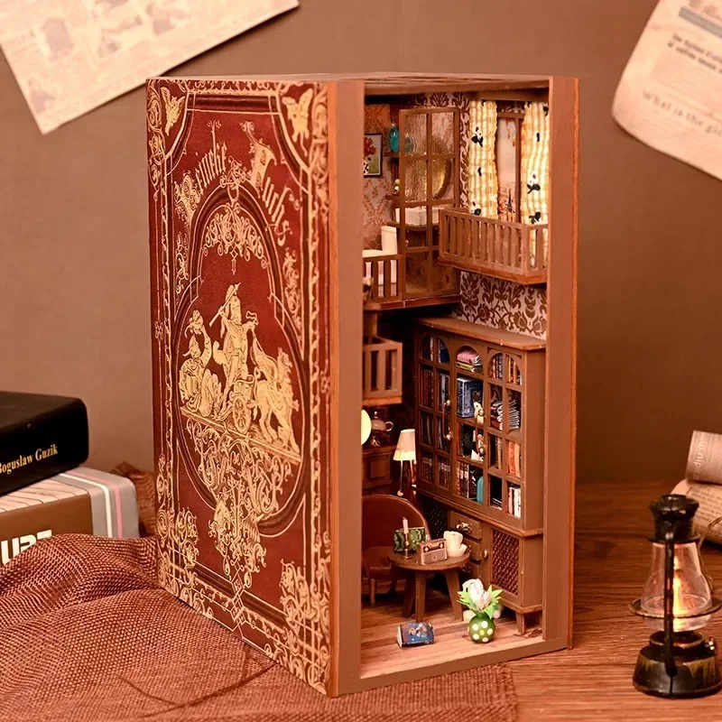 Costruire Kit Segreti Decor Libreria Magic Nook Home Castello In Miniatura Scaffale Fermalibri In Legno Fatto A Mano Retro Book Insert Gifts