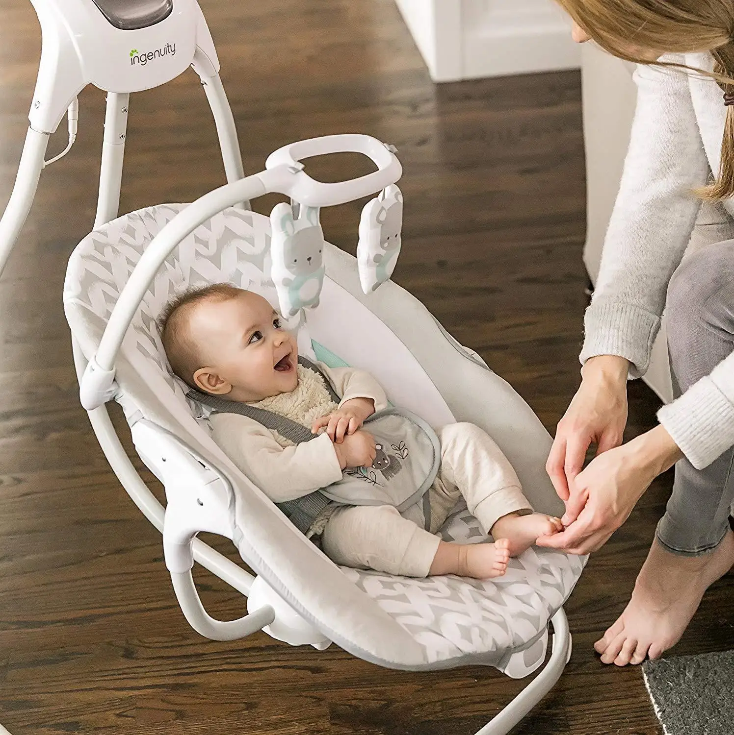 Lazychild Sedia A Dondolo Per Bambini Staccabile Comfort Multifunzionale Culla Baby Coaxing Sonno Sedia A Dondolo Sedia A Dondolo Elettrica