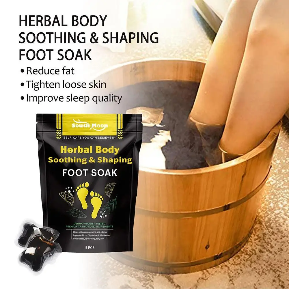 5 Pezzi Per La Pulizia Dei Piedi Soak Natural Herbal Body Lenitivo Modellante Dimagrante Pediluvio Detox Alleviare La Fatica Cura Del Gonfiore