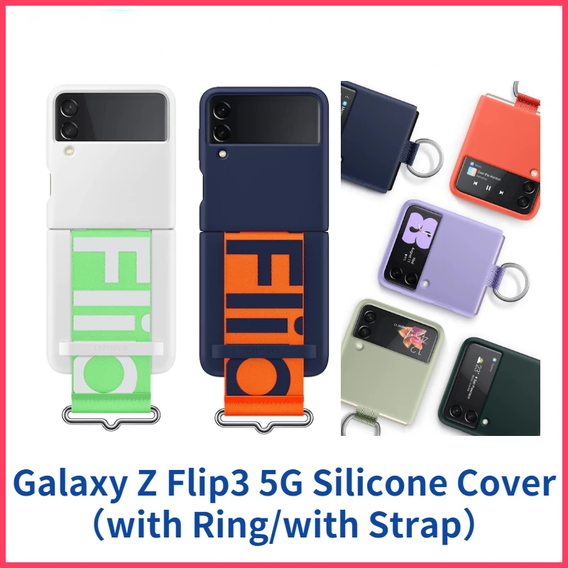 Per Samsung Per Galaxy Z Flip3 5G Cover In Silicone Con Anello Samsung Per Galaxyz Flip3 5G Cover In Silicone Con Cinturino